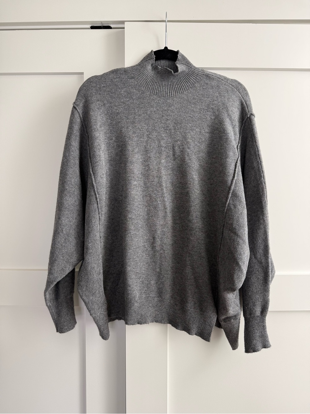 ZARA Grey Mock Neck Sweater